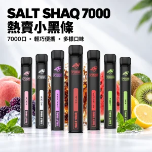 鯊克 SALT SHAQ 小黑條拋棄式電子煙 7000口
