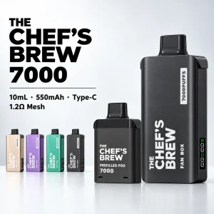 CHEF' BREW 廚師佳釀 7000口拋棄式電子煙｜3ml磁吸煙彈 Type-C充電